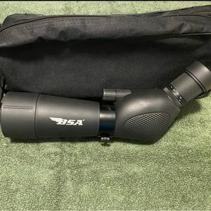 BSA spotting scope, great for bench rest shooting.